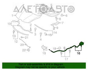 Clema de deschidere a capotei pentru Mazda CX-7 06-09