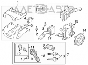 Învelișul coloanei de direcție Mazda CX-7 06-09