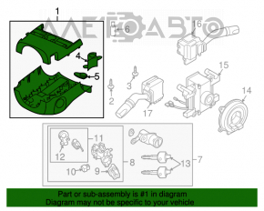 Învelișul coloanei de direcție Mazda CX-7 06-09