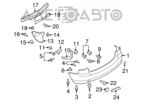 Reflector în bara de protecție din spate dreapta Mazda CX-7 06-09 nou aftermarket.