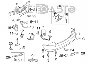 Absorbantul de impact al bara spate pentru Mazda CX-7 06-09