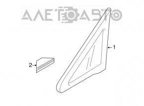 Fereastra din sticla opacă din fața dreapta Mazda CX-7 06-09