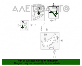 Capacul usii portbagajului interior dreapta neagra Mazda CX-7 06-09