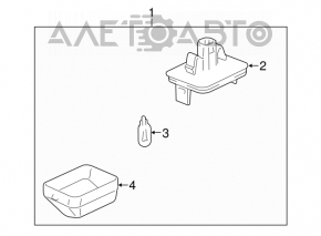 Lumină număr ușă portbagaj stânga Mazda CX-5 13-16 nou original OEM