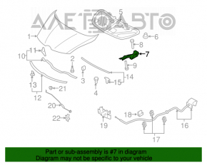 Bucla capotei stânga Mazda CX-7 06-09