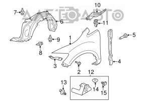 Garnitura ștergătoarelor de parbriz stânga Mazda CX-7 06-09 defectă închizătoare