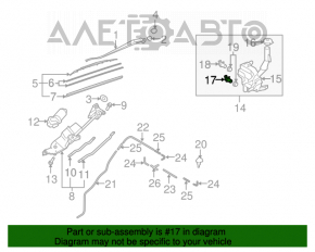 Мотор омывателя нижний Mazda3 03-08