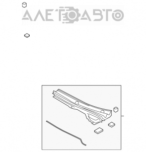 Grila stergatoarelor din plastic stanga + dreapta Mazda CX-7 06-09