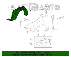 Подкрылок передний правый Mazda CX-7 06-09