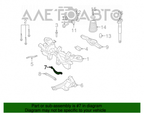 Maneta transversală spate stânga superioară Mazda CX-7 06-09 nouă OEM originală