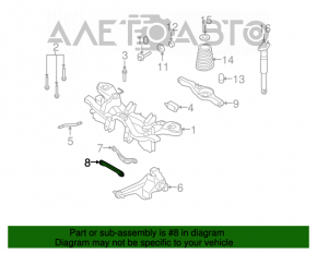 Maneta transversală spate dreapta inferioară Mazda CX-7 06-09 ruginită.