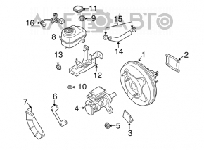 Cilindrul principal de frână cu rezervor Mazda CX-7 06-09