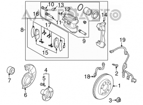 Датчик ABS передний правый Mazda CX-7 06-09