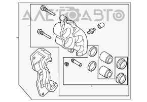 Суппорт передний правый Mazda CX-7 06-09