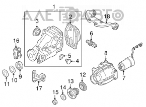 Кронштейн заднего редуктора Mazda CX-7 06-09