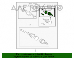 Пыльник гранаты зад внутр новый Lexus RX300 RX330 RX350 04-09