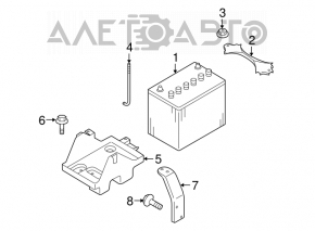 Suport baterie MAZDA CX-7 06-09