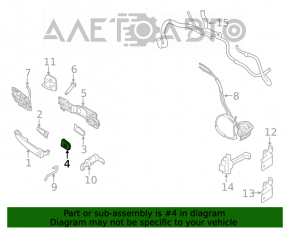 Capac maner usa fata stanga Nissan Leaf 13-17 crom