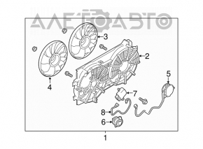 Difuzorul capacului radiatorului gol Nissan Leaf 11-12