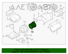 Motorul ventilatorului de încălzire Nissan Leaf 18-