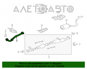 Downpipe Toyota Sienna 11-16 3.5 AWD