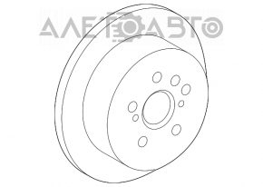 Placă de frână spate stânga Toyota Sienna 11-20 nouă OEM originală