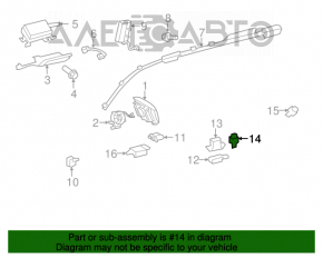 Датчик подушки безопасности дверь левый Lexus RX350 RX450h 10-15