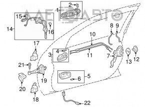 Личинка замка передней левой Lexus IS200 IS300 99-05