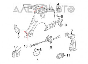 Maneta de deschidere a rezervorului de combustibil pentru Toyota Highlander 08-13.