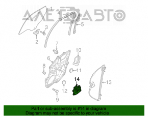 Motorul geamului electric din spate dreapta pentru Mazda3 03-08