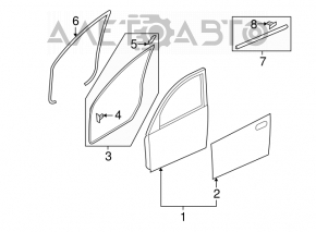 Ușa goală din față dreapta pentru Mazda3 03-08.