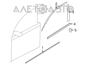 Decorație inferioară ușă față stânga Mazda3 03-08 nou original OEM