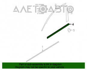 Moldură ușă-sticlă față dreapta centrală Mazda3 03-08