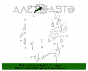 Manerul ușii exterioare din față dreapta Mazda3 03-08