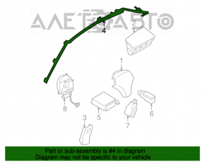 Perna de aerbag laterală stânga Mazda3 03-08 fără cartuș pirotehnic.