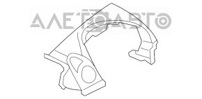 Capota volanului cu conductă de aer stânga Mazda3 03-08 BK HB