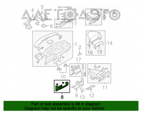 Capacul volanului stânga Mazda3 03-08 BK HB