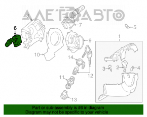 Comutatorul de sub volan stânga Mazda3 03-08