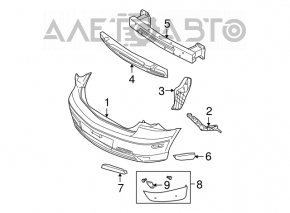 Suport de fixare a barei spate dreapta Mazda3 03-08 HB