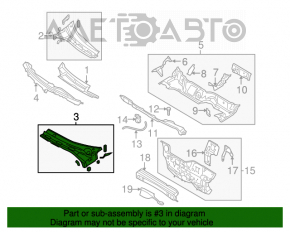 Решетка дворников пластик левая Mazda3 03-08