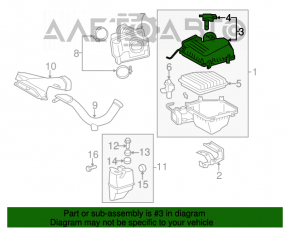 Corpul filtrului de aer Toyota Camry v40 3.5 partea superioară