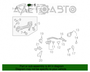 Capacul mânerului ușii din spate stânga Toyota Prius 30 10-15