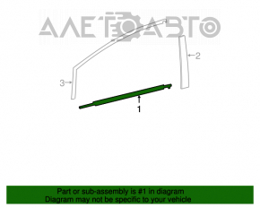 Молдинг дверь-стекло центральный передний левый Toyota Prius 30 10-15 мат