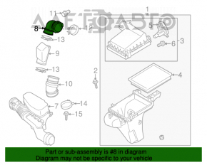 Воздуховод с резонатором Toyota Prius 30 10-15