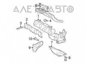 Colector de evacuare pentru Toyota Prius V 12-17