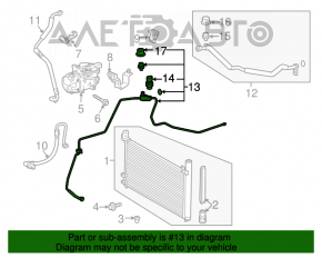 Tubul de aer condiționat, radiatorul de încălzire-condensator lung Toyota Prius 30 10-15