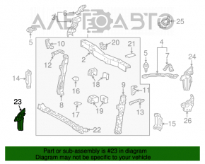 Deflector radiator dreapta Toyota Prius 30 12-15 restul