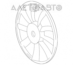 Rotor ventilator de racire dreapta Lexus CT200h 11-17 9 pale nou original OEM