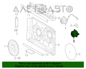 Motorul ventilatorului de răcire stânga pentru Toyota Prius V 12-17