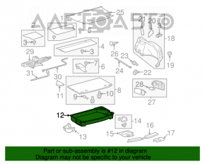 Поддон багажника бокс Toyota Prius 30 10-15 царапины